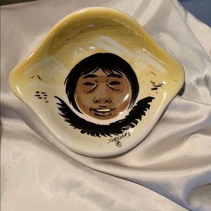 Sascha Brastoff 7" Bowl with Eskimo Design